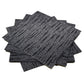 Block Charcoal - Charcoal Black Block Pattern / Silver Grey Highlights