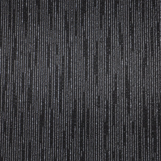 Block Charcoal - Charcoal Black Block Pattern / Silver Grey Highlights