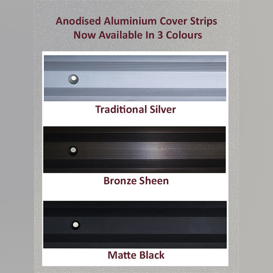 Aluminium Cover Strips Bronze 1 x 3.3M - Cut to Order