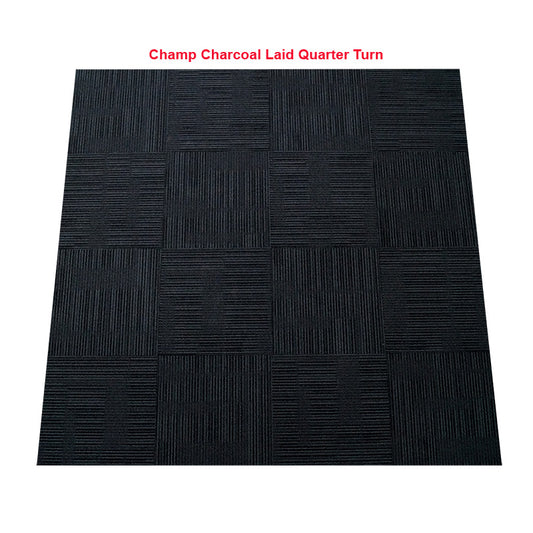 Champ Charcoal - Hi Traffic - SDN Pile - Dark Charcoal/Grey/ Black Indent Pattern