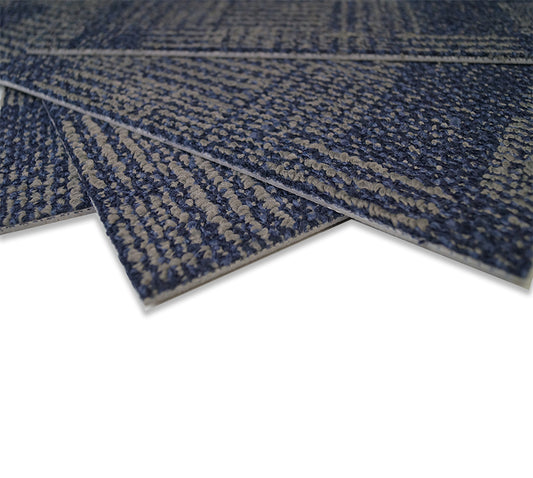 E4100 Charcoal Grey Black Block Pattern