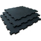 48cm X 48cm X 15mm INTERLOCKING GYM RUBBER **FACTORY SECONDS** TILES-BLACK-$4.88 EACH