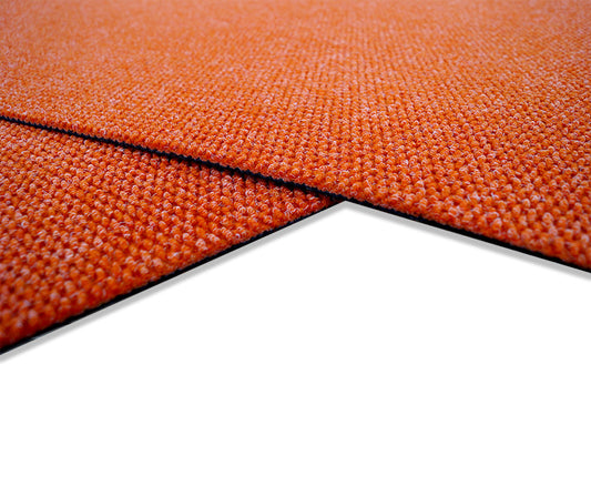 Bright Orange 1m x 1m Needle Punched Heavy Duty Carpet Tiles