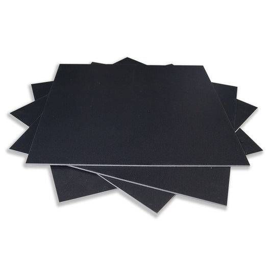 A CLASSIC - PURE BLACK VINYL TILES - GLUE DOWN - SMOOTH FINISH - GKO100