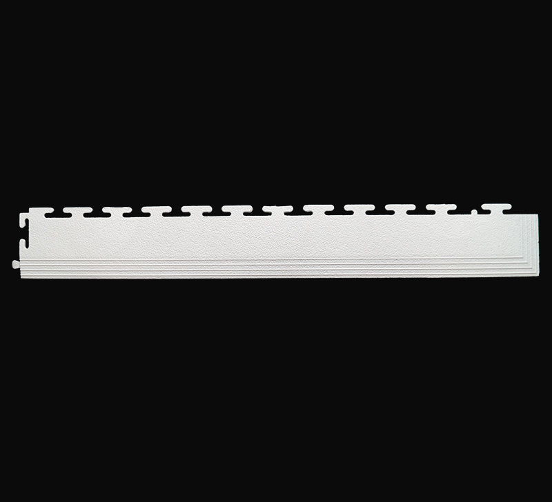 PVC Coin Dot Garage Flooring - Corner Ramps - White