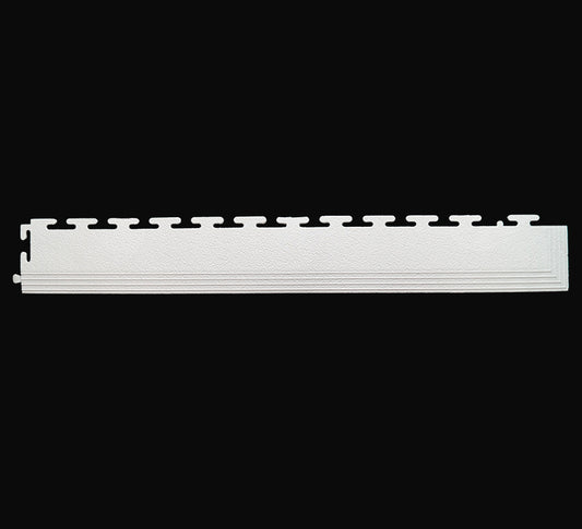 PVC Coin Dot Garage Flooring - Corner Ramps - White