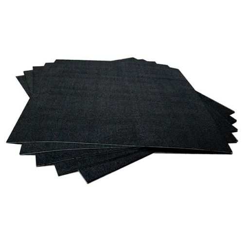 Black Petal II Pure Black - 50cm x 50cm Carpet Tiles