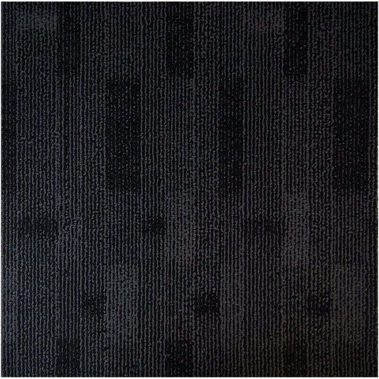 Brix 1 - Charcoal Black And Greys - Block Pattern Carpet Tiles