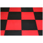 PVC Interlocking Tiles - Black & Red Checker - Coin Dot