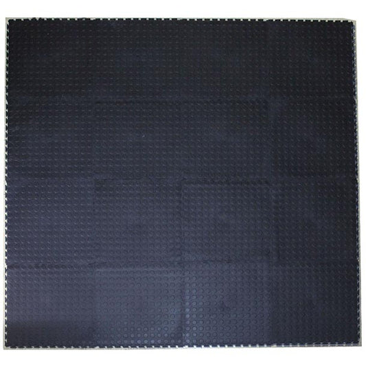 PVC Interlocking Tiles - Black - Coin Dot