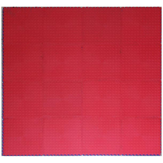 PVC Interlocking Tiles - Red - Coin Dot