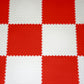 PVC Interlocking Tiles - Red & White Checker - Coin Dot