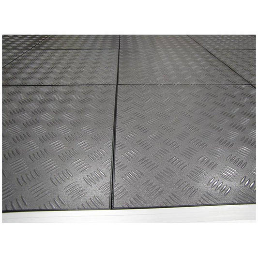 25.60sqm Portable Flooring, Dance Floor, Demountable Flooring. Metal Look Checkerplate $2428.24 Complete
