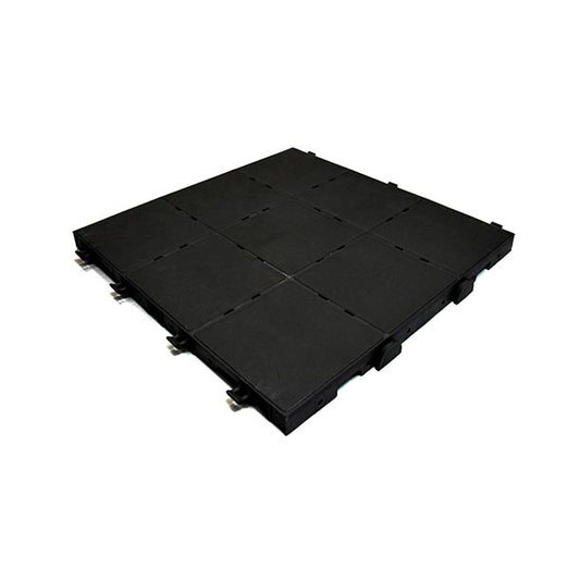Hardened Plastic Interlocking Portable Flooring - Black Rustic