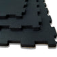 48cm X 48cm X 15mm INTERLOCKING GYM RUBBER **FACTORY SECONDS** TILES-BLACK-$4.88 EACH