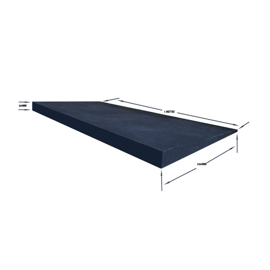 Gym Rubber Access Ramps-1m x 50cm x 5cm high - tapering to 5mm