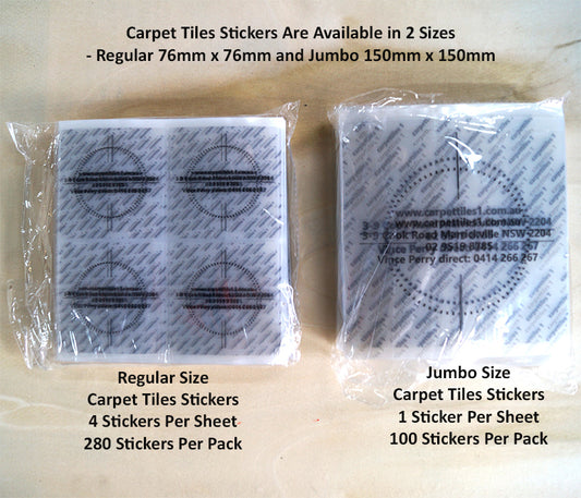 Carpet Tiles Stickers - Jumbo 150mm x 150mm Pack of 100 Stickers