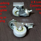 SET OF 4 PU CASTORS 5cm - 2 with FOOT BRAKE