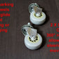 SET OF 4 PU CASTORS 5cm - 2 with FOOT BRAKE