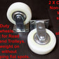 SET OF 4 HEAVY DUTY NYLON CASTORS 15cm - 2 with FOOT BRAKE