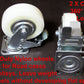 SET OF 4 HEAVY DUTY NYLON CASTORS 15cm - 2 with FOOT BRAKE