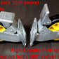 SET OF 4 HEAVY DUTY PU CASTORS 15cm - 2 with FOOT BRAKE