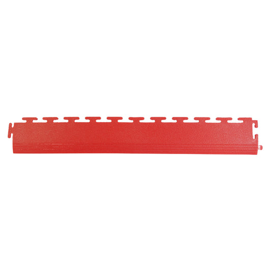 PVC Coin Dot Garage Flooring - Straight Edges - Red