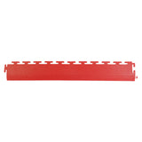 PVC Coin Dot Garage Flooring - Straight Edges - Red